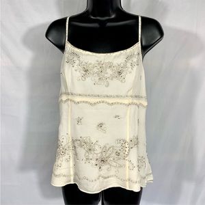 Ann Taylor Silk and sequin tank